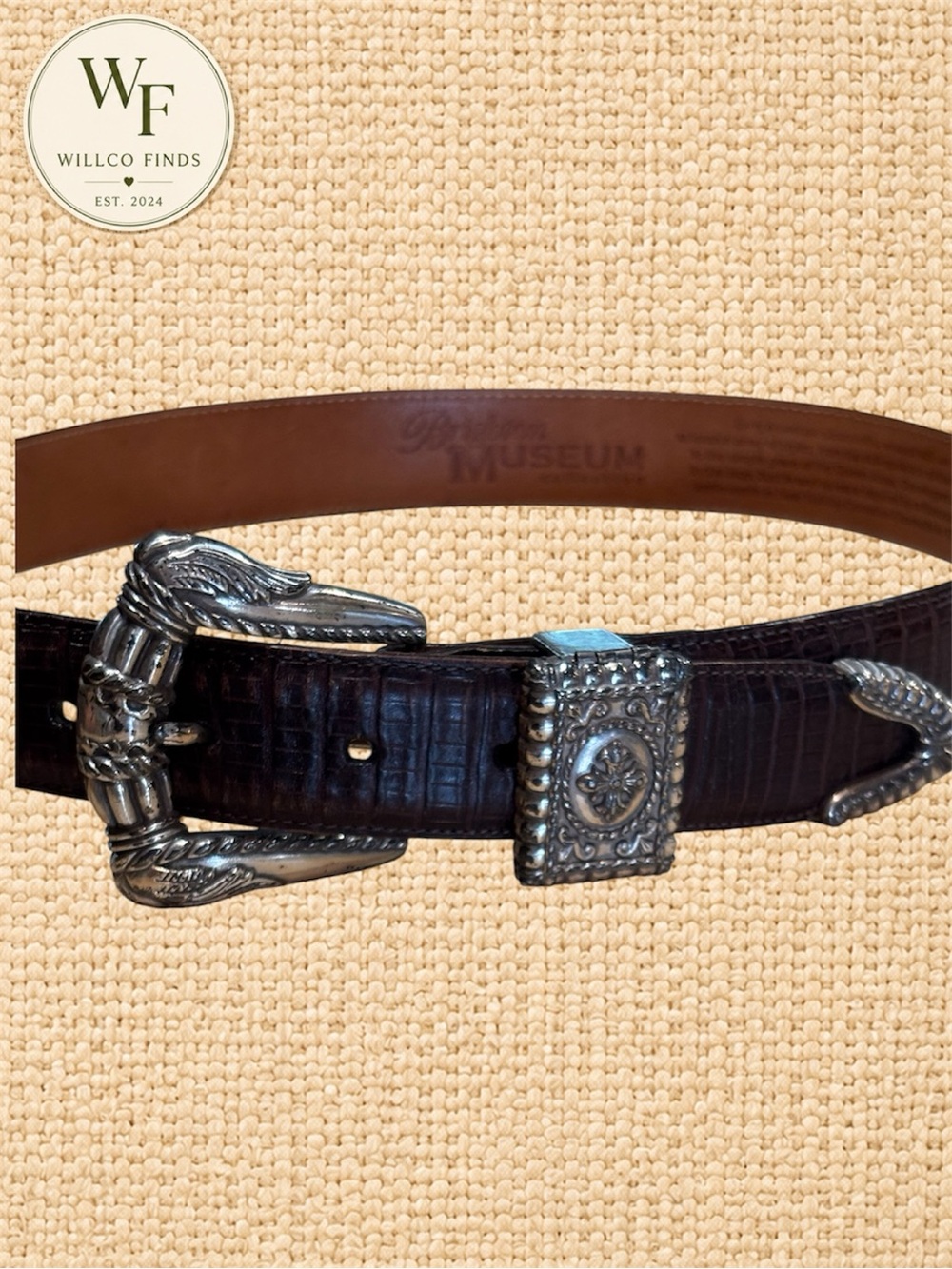 VTG 1995 Brighton Museum Collection Cornelius Kierstede Western Locket Belt M